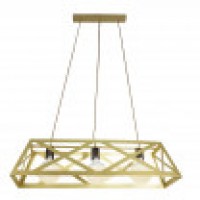 Distribuidor - Lâmpadas Diversas | Lâmpadas Clássicas | COLGANTE RECTANGULAR MELLI 3XE27 ORO REGX85X30 CM Ref: 142993102